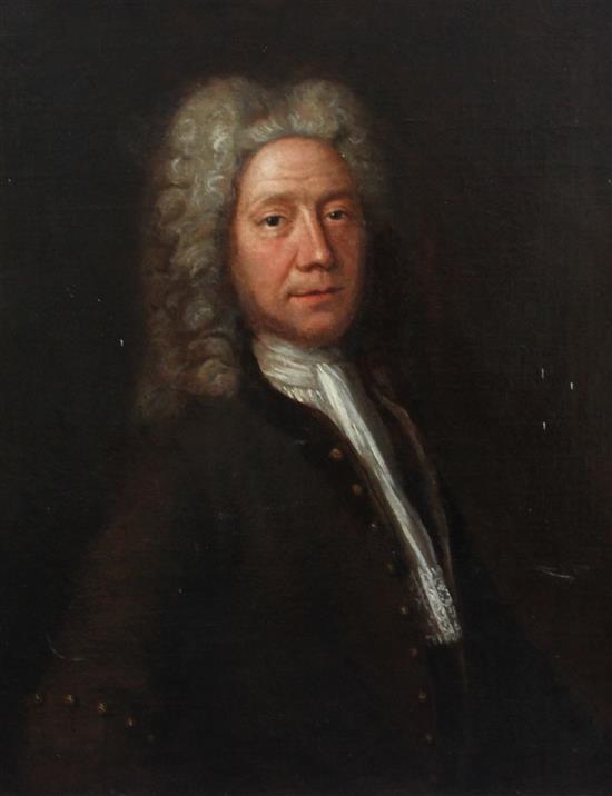 18th century French School Portrait of Pierre de Casanove, 1670-1733, 32 x 25.5in.